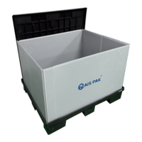 Conteneur à palette en plastique empilable et pliable 40*48 avec couvercle et manchon en nid d'abeille PP, emballages en boîte KTP