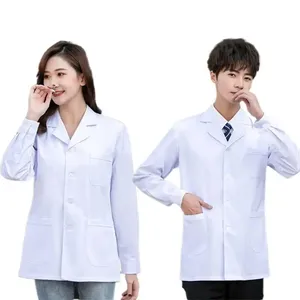 <span class=keywords><strong>Camice</strong></span> Bianco a Maniche Lunghe per Uomo, Uniforme da Medico, Top a Maniche Corte per <span class=keywords><strong>Donna</strong></span>, Abbigliamento da Lavoro per Clinica Dentale, Versione Spessa a <span class=keywords><strong>Mezza</strong></span> <span class=keywords><strong>Manica</strong></span> - Product Image 1