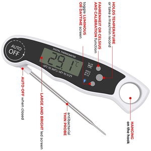 Thermomètre numérique de cuisson pour viande, lait, bonbons, grillades et barbecue, avec sonde pliable à lecture instantanée – Meilleure vente - Product Image 5