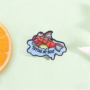Pin <span class=keywords><strong>de</strong></span> esmalte personalizado <span class=keywords><strong>de</strong></span> Magikarp, insignia metálica 'Intentando <span class=keywords><strong>lo</strong></span> máximo que puedo', pin <span class=keywords><strong>de</strong></span> solapa <span class=keywords><strong>de</strong></span> pez divertido, regalo <span class=keywords><strong>de</strong></span> joyería creativa con meme <span class=keywords><strong>de</strong></span> anime - Product Image 1