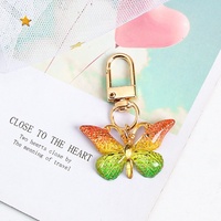 Pendentif Papillon Acrylique Dégradé Multicolore Transfrontalier, Créatif, Style Européen et Américain, Personnalisé