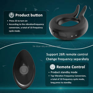 Verstelbare Siliconen Haan Penis Ring Erectie Mouw En Sperma Slot Seksspeeltjes Bal Brancard En Delay Ejaculatie Vibrator - Product Image 2