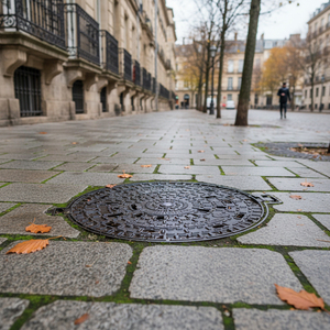 Coperchio per pozzetto rotondo <span class=keywords><strong>in</strong></span> <span class=keywords><strong>ghisa</strong></span> sferoidale standard EN124, dimensioni personalizzabili, facile da installare e mantenere, prodotto per la segnaletica stradale - Product Image 3