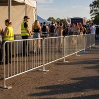 Barrière de contrôle des foules en aluminium en gros d'usine, largeur personnalisée, clôture de sécurité pour événements, concerts et événements sportifs