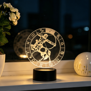 Luz Nocturna Acrílica Decorativa, Luz Nocturna LED Personalizada, Estilo Constelación, <span class=keywords><strong>Sagitario</strong></span>, <span class=keywords><strong>Aries</strong></span> - Product Image 4