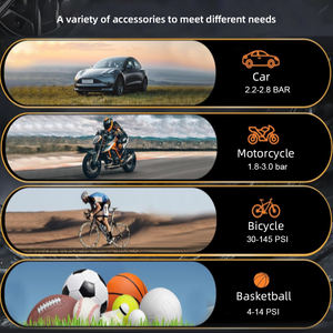 新しいコードレスポータブル自動タイヤポンプデジタルミニカーエアポンプ6000mAh電動インフレータ車用オートバイバイクボールタイヤ - Product Image 4