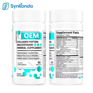 คอลลาเจนเปปไทด์ OEM สำหรับผู้หญิง วิตามินดี3 บีและอี แร่ธาตุเสริม พร้อมโปรไบโอติกส์ 60 เม็ด - Product Image 1