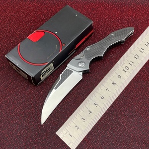 Navaja Plegable de Bolsillo <span class=keywords><strong>Eskrima</strong></span> para Exteriores, Acero M390, Recubierta de Titanio y Mango de Fibra de Carbono, Cuchillo Táctico de Autodefensa - Product Image 2