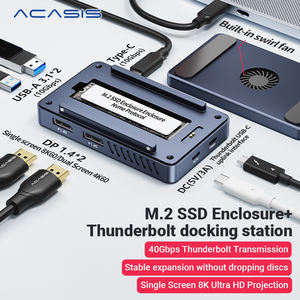 การปรับแต่ง6-in-1 40Gbps <span class=keywords><strong>M</strong></span>.2 NVMe SSD Enclosure & DP Station DP 8K60Hz เข้ากันได้กับ - Product Image 3