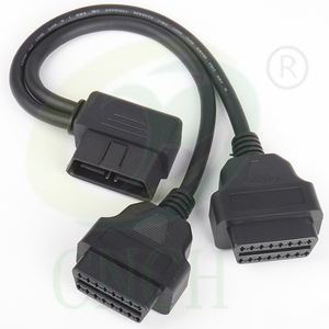 L tipi OBD2 1 dakika 2 uzatma kablosu dirsek 90 derece erkek bir sürükle iki kadın bağlayın dönüştürücü kablosu 16 pin 16 çekirdek obd - Product Image 2
