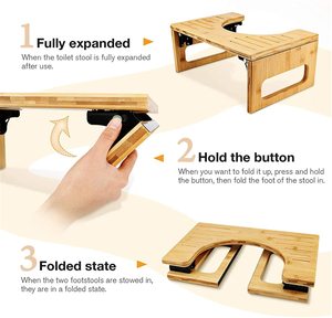 Chống Táo Bón Thoải Mái Squat Aid Phân Có Thể Gập Lại Không Trượt Nhà Vệ Sinh Bước Phân Tre Tự Nhiên Có Thể Gập Lại Nhà Vệ Sinh Phân - Product Image 6