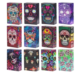 Bán Buôn Tùy Chỉnh Phổ Biến Ngoài Trời Độc Đáo Skull Thuốc Lá Tự Động Hộp Lưu Trữ 20 Pcs Nhựa Thuốc Lá Trường Hợp Chủ - Product Image 3
