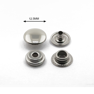 Bền 12.5 Mm Bốn Phần Vật Liệu Thép Không Gỉ Báo Chí Màu Đen Snap Nút Cho May Áo Sơ Mi - Product Image 2