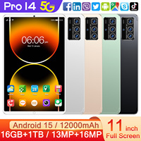 Tablette PC Pro 14 11 pouces Cargo Phablet 16 Go + 1 To 108 MP 8000 mAh 4G/5G Double SIM Écran Capacitif Android 15 Octa Core