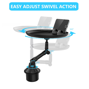 2022 Hochwertige verstellbare drehbare Auto Esstisch Tablett Food Cup Holder Telefon halterung Mobile/ Tablet/Handy Box enthalten - Product Image 3