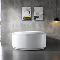 Grande baignoire à bulles de massage de style cascade, moderne et minimaliste, en acrylique de qualité supérieure, installation autonome