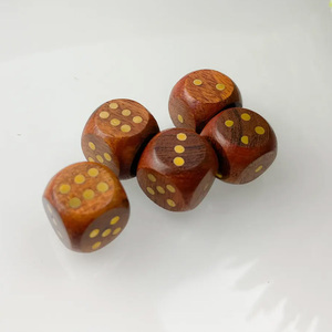 نرد خشبي من خشب الزان الداكن، مطبوع بالنقاط الذهبية، لألعاب الطاولة، شعار مخصص، تصنيع المصنع الأصلي، بيع بالجملة - Product Image 2