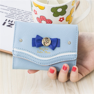 2025 bolso corto de cuero Pu con lazo de bloqueo de Color para <span class=keywords><strong>adolescentes</strong></span>, bonita cartera para mujeres jóvenes - Product Image 4