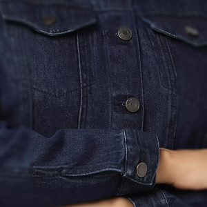 Chaqueta vaquera de estilo Vintage para mujer, diseño informal elegante con logotipo propio, cosas duraderas de alta calidad, precio razonable para ropa de fiesta - Product Image 1