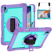 Pour la nouvelle tablette Samsung Tab S12 Plus Tongjie B, support rotatif, coque de protection plate, coque de tablette à triple protection