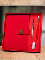 Lot de stylos de luxe USB 16G/32G en gros, ensemble personnalisé pour cadeau d'entreprise pour hommes, carnet A5 à feuilles mobiles, agenda, planificateur, impression typographique