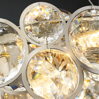 Lustre moderne en cristal K9 LED de haute qualité, verre de Murano fantaisie, couleur unique, grande taille pour la décoration de magasin, de maison ou de bar