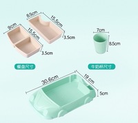 Offre Spéciale : Assiette Enfant en Forme de Voiture à Trois Niveaux Antidérapante, Vaisselle en Fibre de Bambou, Bouteille d'Eau, Complément Alimentaire pour Bébé