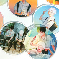 Dessous de verre en acrylique personnalisé impression UV double face tapis de tasse en acrylique personnalisé sous-verre en plastique personnalisé tapis de tasse d'anime en gros