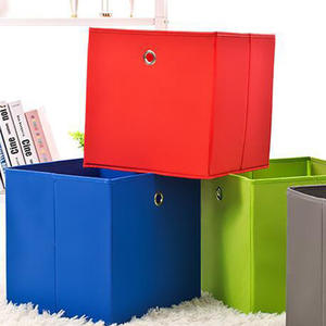 Vente directe d'usine Nouvelle boîte de rangement pliable en tissu non tissé moderne pour la maison, chambre à coucher, salon, salle à manger, vêtements - Product Image 2