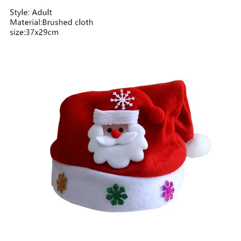 หมวกซานตาคลอสสีไฟ Led,หมวกคริสต์มาสไฟตกแต่งวันคริสต์มาส New Year Navidad Sombreros