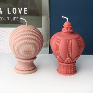 Moule à bougie en silicone en forme de lanterne de cour, <span class=keywords><strong>pour</strong></span> décoration artisanale, kits de fabrication de créations en résine en forme de colonne romaine géométrique - Product Image 4