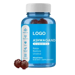 Private Label Assorted Flavored Candy Ashwagandha Gomas Vitamina Biotina Colágeno
