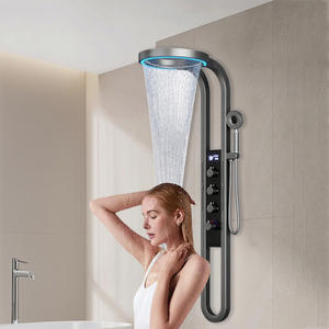 Sistema de Ducha Inteligente con Pantalla Digital, Efecto Lluvia Suave, Luz LED, Hidroeléctrico, Acero Inoxidable 304, Set de Baño con Masaje, 5 Años de Garantía - Product Image 1