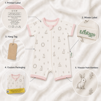 Combinaison pour nouveau-né de Pâques, combinaison pour bébé en bambou doux, pyjama antibactérien pour bébé, OEM