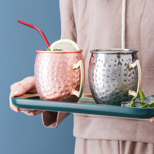 XHL <span class=keywords><strong>SUB</strong></span> 500ml martelé vin mule tasse en acier inoxydable moscou ananas café bière personnalisé verre céramique PP verres retour école - Product Image 6