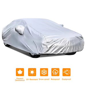 Large Car Cover with <b>Waterproof</b> All Weather Shield and Dust Design for Outdoor Parking Vehicle Storage - Product Image 1