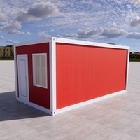 Maison conteneur préfabriquée modulaire personnalisable de 20 pieds, extensible et respirante, au design mi-siècle, pour bureau, camp minier ou habitation