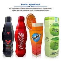 Nouvelle conception cocacola forme de bouteille POS promotion au détail POSM carton flexible pliable rebond élastique présentoirs