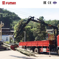 Grue de préhension de bois, manipulateur, grue de camion, bras articulé, grue hydraulique avec télécommande Fuman