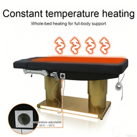 Table de massage pliable électrique dorée avec port USB, livraison rapide, inclinable, pour la réflexologie, avec chauffage réglable