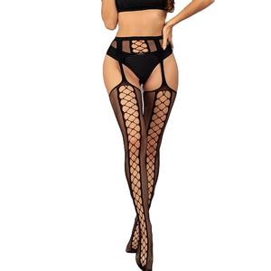 Medias sexys de encaje para mujer, medias transparentes, negras, a precio de fábrica, venta al por mayor - Product Image 1