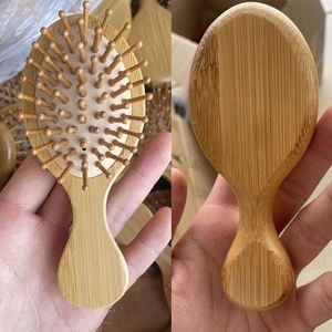 Factory Natural Bamboo Cushion Hair Brush, Air Cushion Massage Comb, Anti-Static Detangling Wooden Hair Comb for Scalp Care - Product Image 3