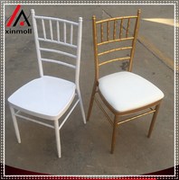 Chaise Chiavari en fer et acier empilable pour événements, banquets et mariages en extérieur – Vente en gros