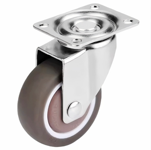 Schwerlast 35kg mit Bremsrollen Geräuscharme Schwenkrollen <span class=keywords><strong>40mm</strong></span> Gummirad für Küchen- und Bürostühle Möbel Kinderbett Schrank Werkbank Umzug - Product Image 3