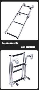 Escalera para barco de cuatro secciones, escaleras marinas de acero inoxidable 304, escaleras plegables rápidas para piscina de yate - Product Image 3