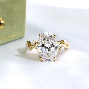 MSR-1903 CVD IGI-Zertifizierter Trend-Schmuck 5 Karat <span class=keywords><strong>E</strong></span> VVS1 Ovalschliff Laborgezüchteter Diamantring - Product Image 1