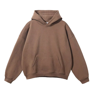 สินค้าดรอปชิปขายดีเสื้อมีฮู้ดผ้าคอตตอนฟลีซคุณภาพสูงพิมพ์ลายไม่ถักโอเวอร์ไซส์สำหรับทุกเพศ - Product Image 4