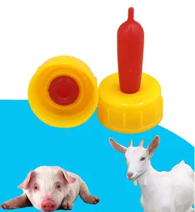 10PCS Lamb Goat Milk Nipple Drinker Livestock Feeding Tools Soft Rubber Nipple Pacifier Feeding Screw Bottle Nipples