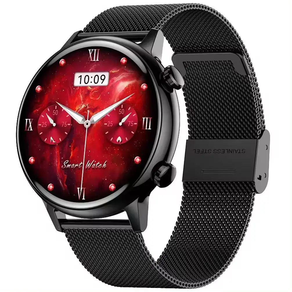 ใหม่ 1.1 นิ้วAmoledหน้าจอAIอัจฉริยะReal TimeความดันโลหิตHeart Rate BT HDโทรNFCสมาร์ทนาฬิกาHK39 smartwatch