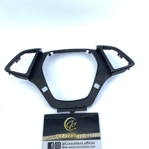 Couvre-boutons de volant sport en cuir noir brillant véritable et fibre de carbone, remplacement pour <span class=keywords><strong>Chevrolet</strong></span> <span class=keywords><strong>Camaro</strong></span> 6e génération 2016-2021 - Product Image 5